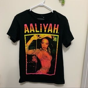 Aaliyah  Vintage Y2k Graphic Band Tee shirt
